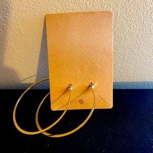 Gold-Toned Large Hoop Earrings